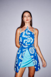 Sisters at Watarru mini dress by Noreen Dixon OSSOM x Ikuntji Artists AAFW '23