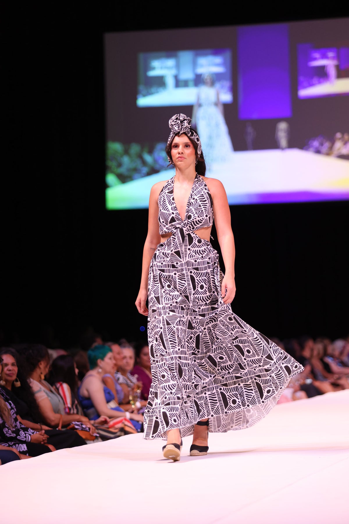 FLOW! by Tiwi Design x Ossom  Pwanga Twist Maxi Dress  in Cotton
