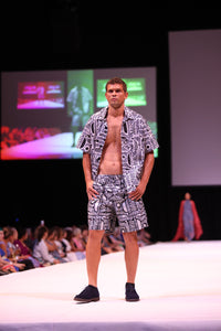 FLOW! by Tiwi Design x Ossom  Pwanga Men's Shorts  in Lightweight Cotton