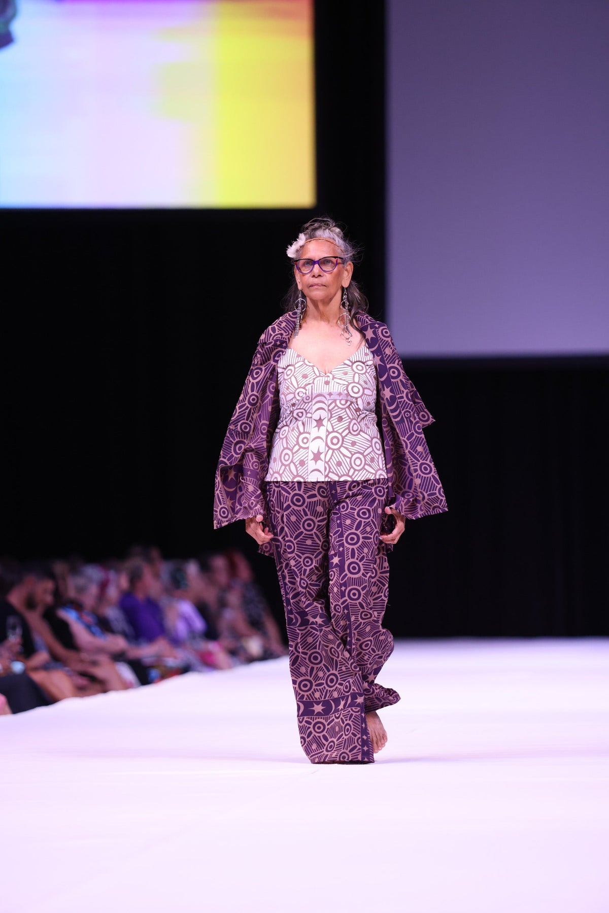 FLOW! by Tiwi Design x Ossom  Moon and Star Wide Leg Pants  in Cocoa Silk