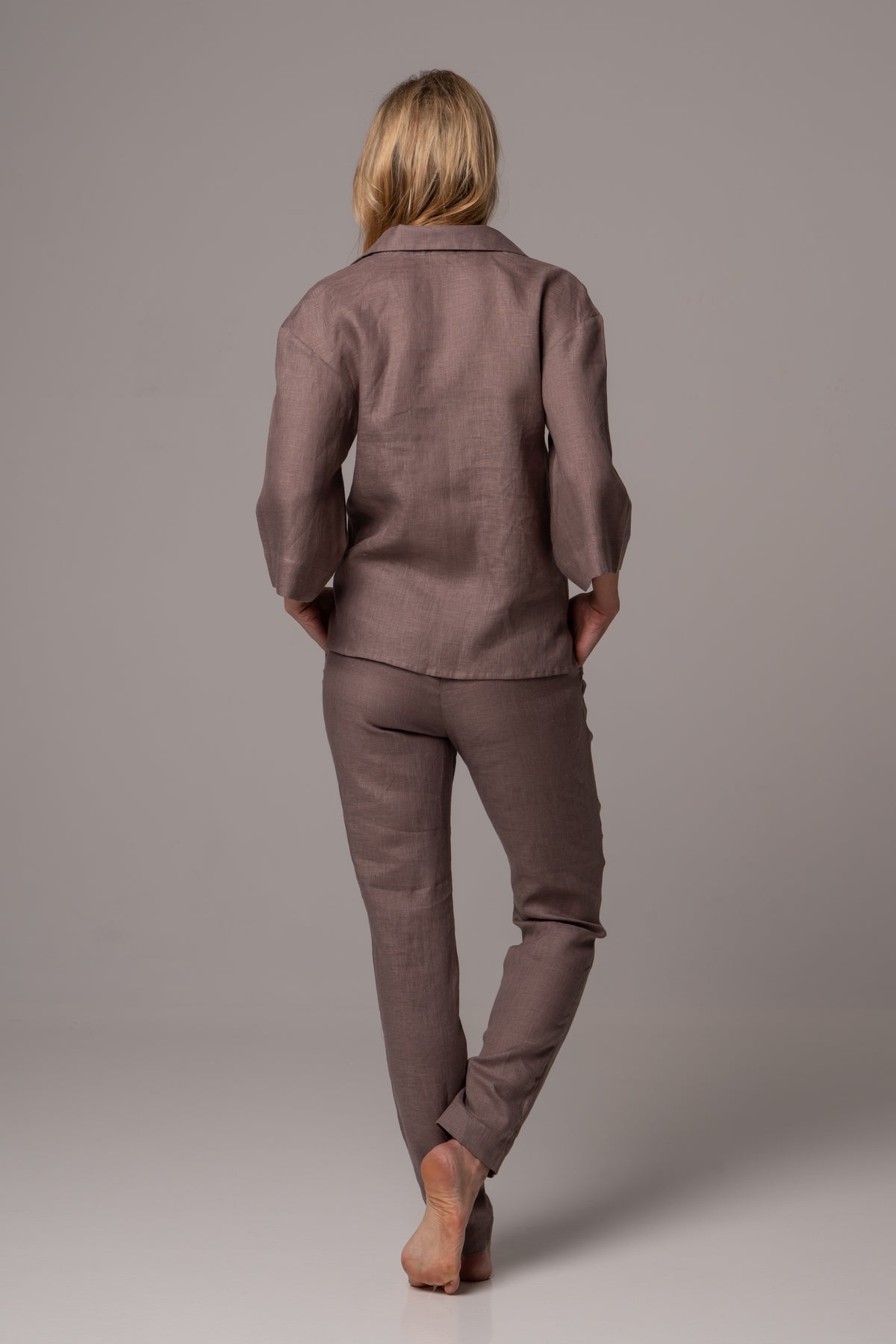 Canyon Clay Straight Leg Pants in Premium European Linen