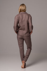 Canyon Clay Straight Leg Pants in Premium European Linen
