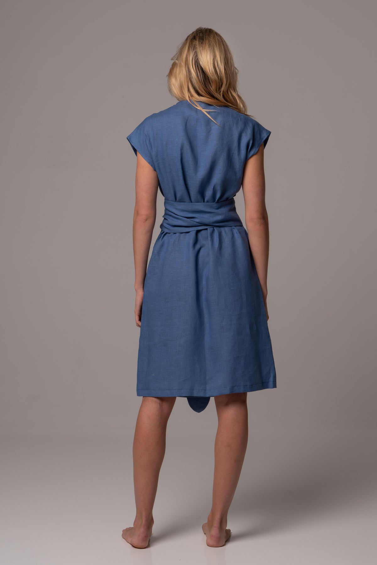 Endless Sea Wrap Dress in Premium European Linen