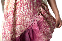 Veins Peace Wrap Dress in Cotton