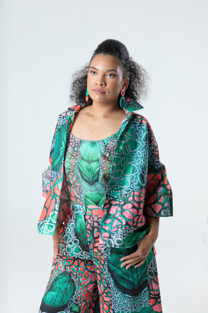 Veins Bold Shirt in Cotton