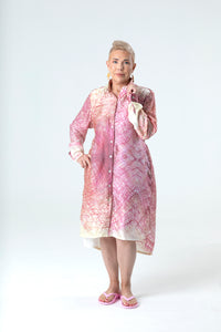 Veins Grace Shirt Dress in Silk