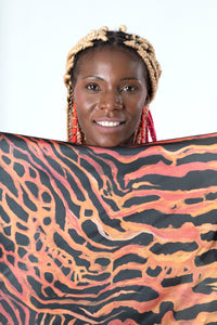 Veins Sun Scarf 90*90cm in Silk