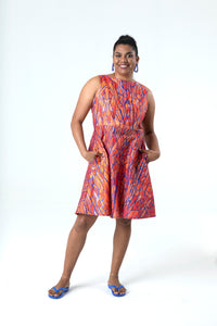 Veins Secret Open Back Dress in Cotton
