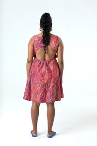 Veins Secret Open Back Dress in Cotton