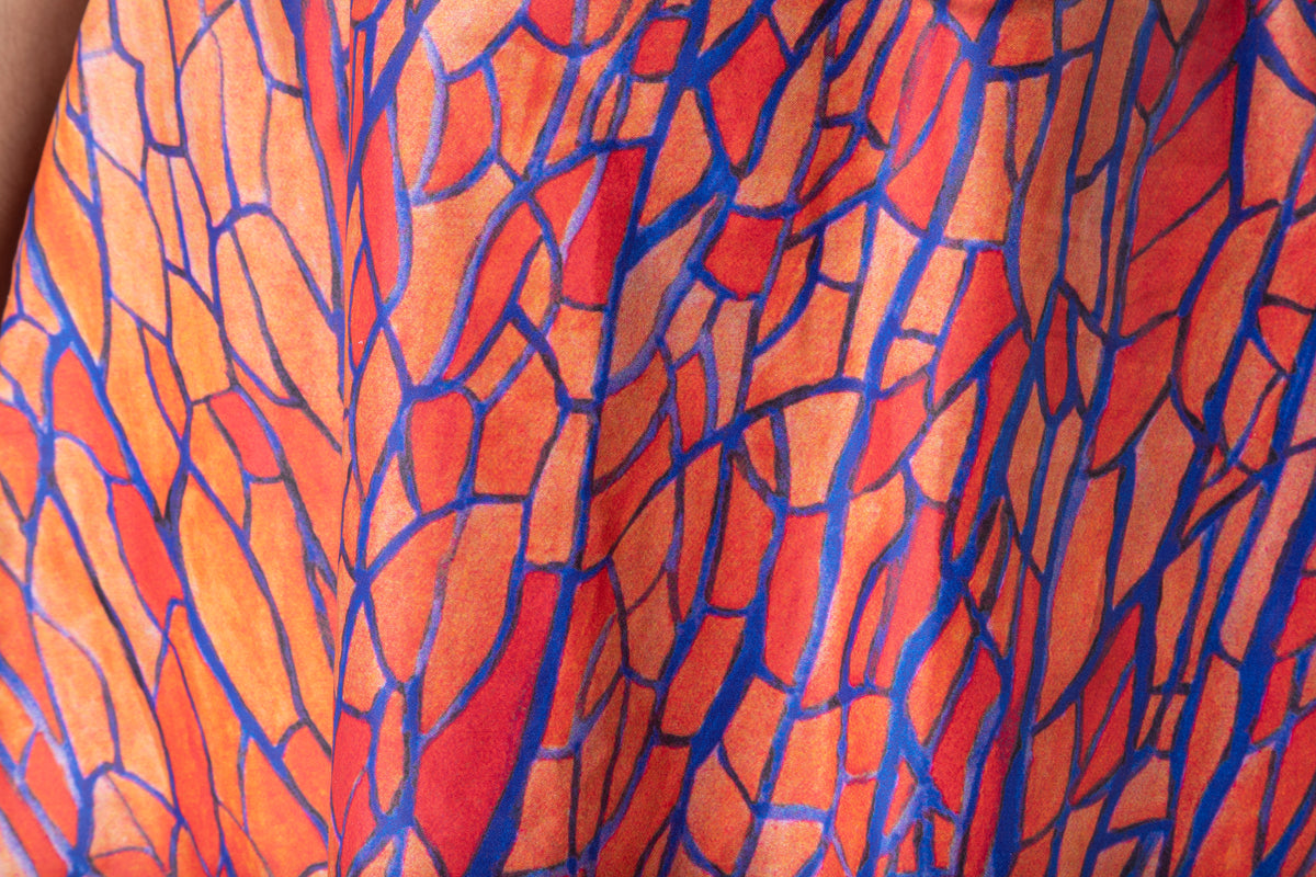 Veins Grace Shirt Dress in Silk