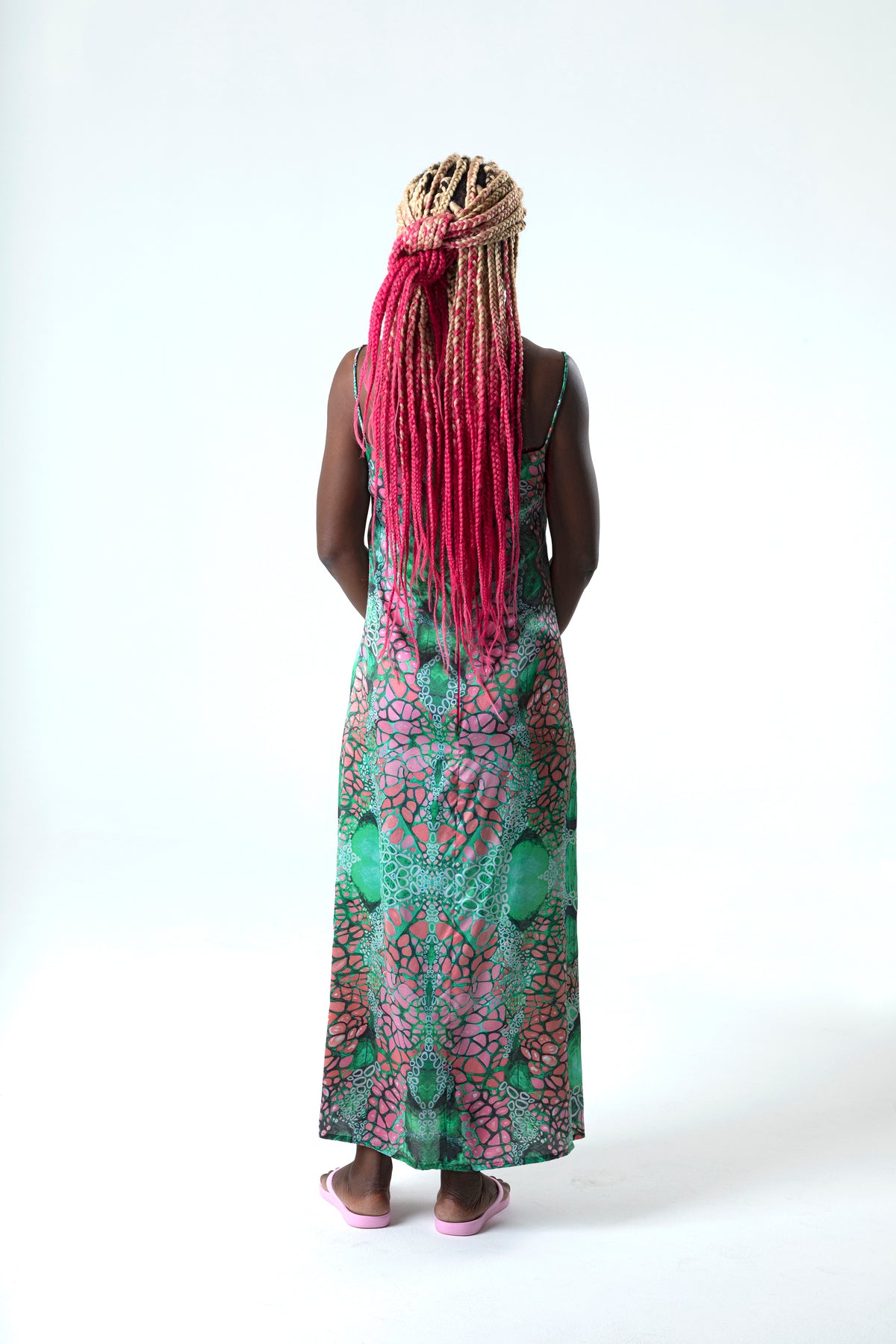 Veins Serene Slip Dress in Silk