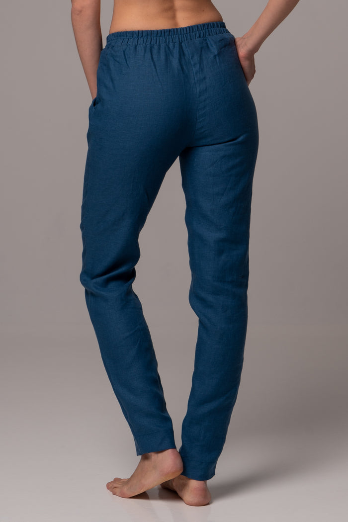 Naval Straight Leg Pants in Premium European Linen