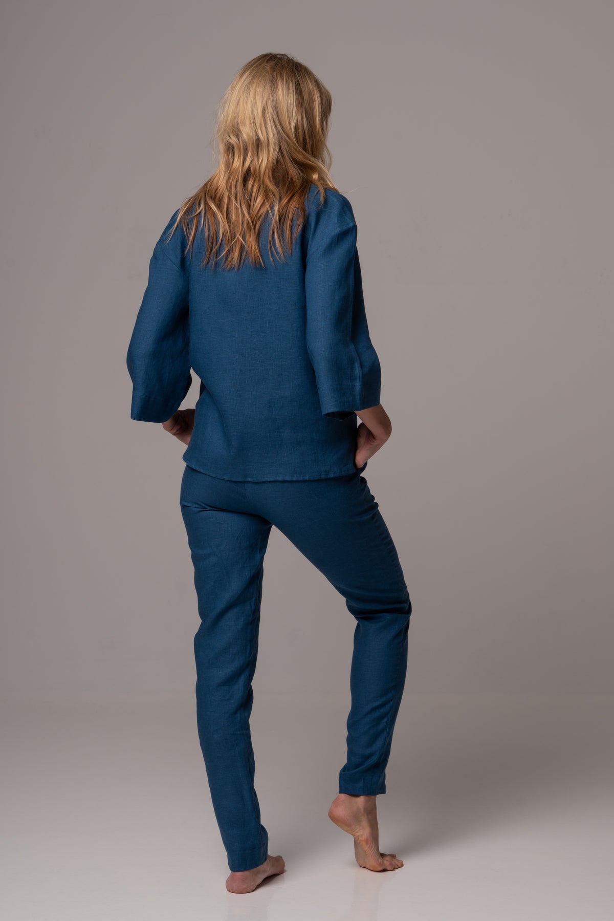 Naval Straight Leg Pants in Premium European Linen