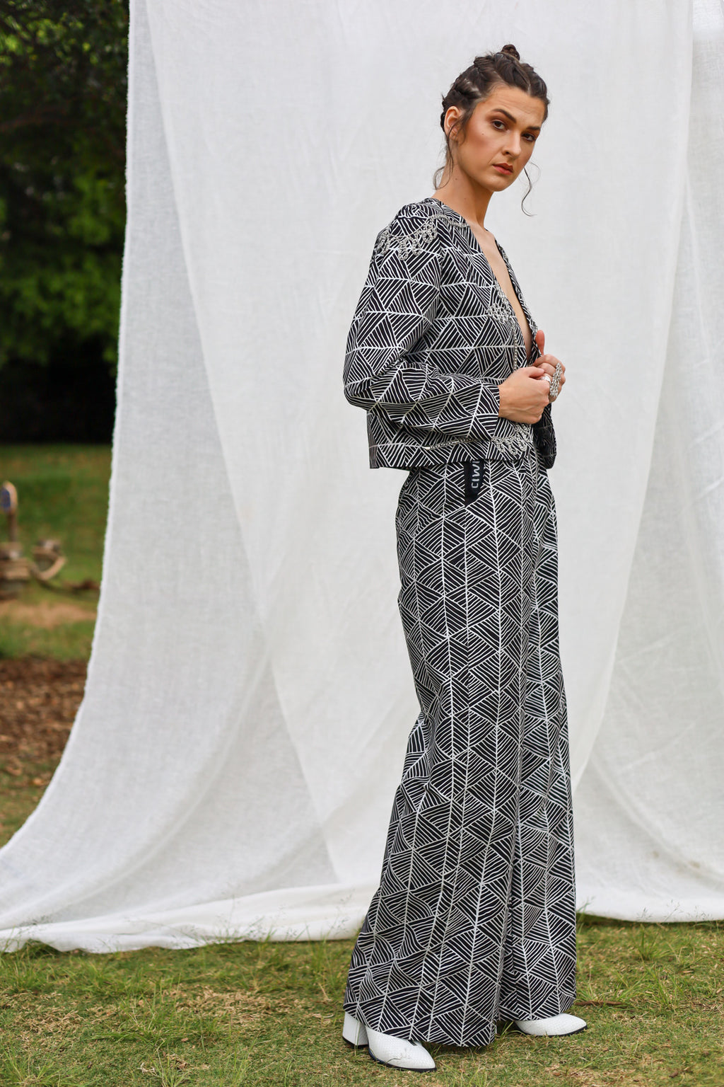 GLORY by Tiwi Design x Ossom Jilamara Nola Playsuit in Lightweight Cotton
