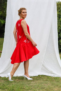Glory by Tiwi Design x Ossom Jarrakalani (Turtle) Vi dress Dress in Linen
