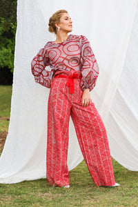 GLORY by Tiwi Design x Ossom Kulama Puff Sleeve Top in Silk