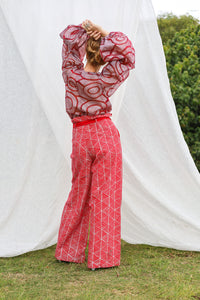 GLORY by Tiwi Design x Ossom Pandanus High Waist Wide Leg Pants in Linen