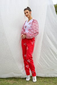 GLORY by Tiwi Design x Ossom Turtle Straight Leg Pants in Linen