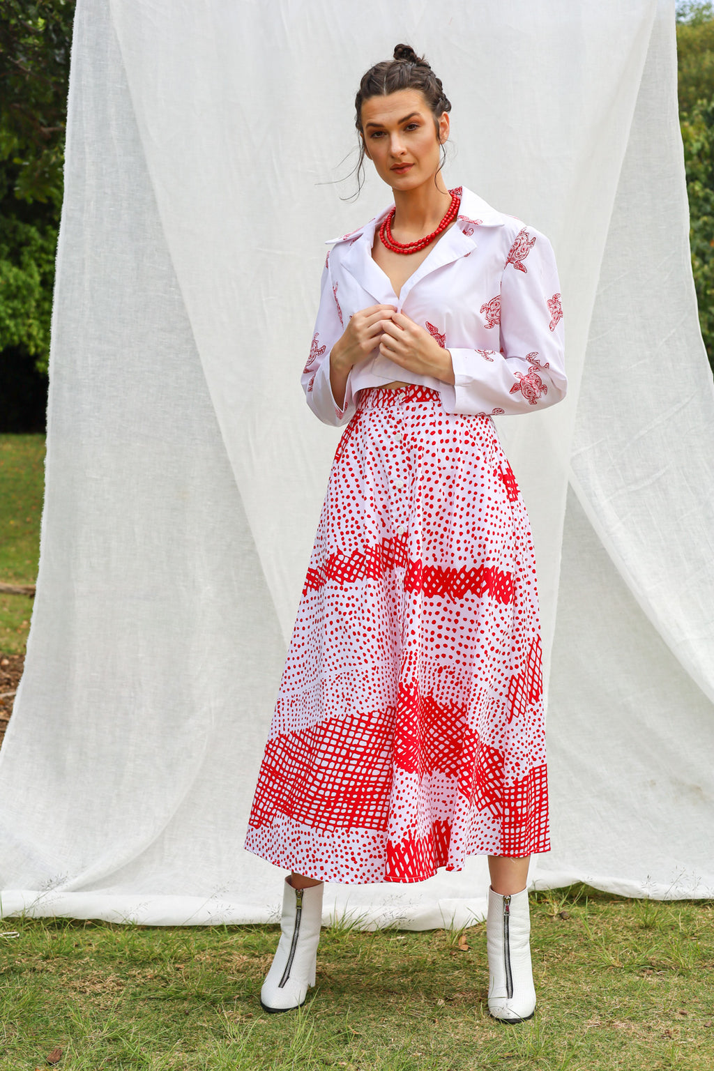 GLORY by Tiwi Design x Ossom Embellished Pandanus Jacket in Lightweight Cotton main image 1