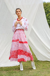 GLORY by Tiwi Design x Ossom Jilamara A-line Skirt in Lightweight Cotton