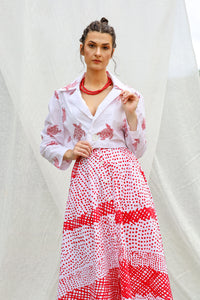 GLORY by Tiwi Design x Ossom Jilamara A-line Skirt in Lightweight Cotton
