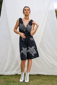 GLORY by Tiwi Design x Ossom Jarrakalani Turtle Playsuit in Linen