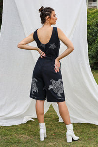 GLORY by Tiwi Design x Ossom Jarrakalani Turtle Playsuit in Linen