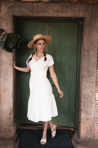 Boho Wrap Dress in Linen