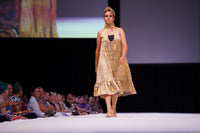 FLOW! by Tiwi Design x Ossom  Pwanga Halter Neck Bell Dres  Silk