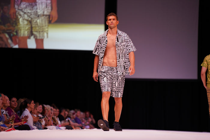 FLOW! by Tiwi Design x Ossom  Pwanga Men's Shirt  in Lightweight Cotton