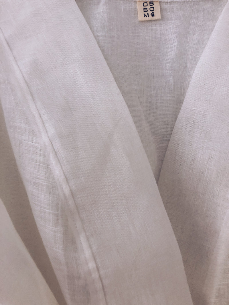 Pure White Tokyo Kimono in Lightweight European Linen