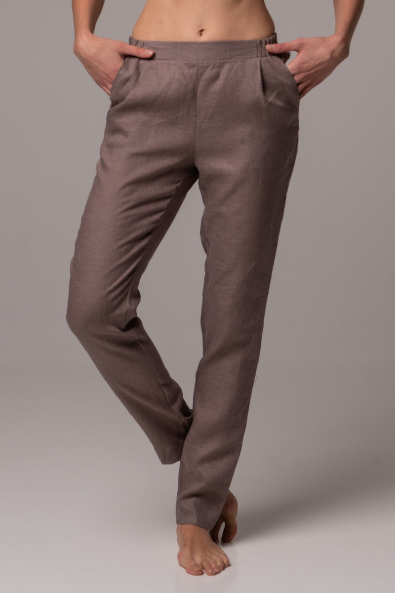 Canyon Clay Straight Leg Pants in Premium European Linen