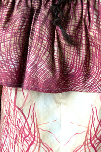 Veins Boho Frill Midi Dress in Organic Cotton