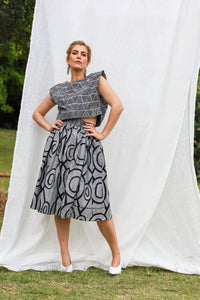 GLORY by Tiwi Design x Ossom Kulama Pleated Skirt in Lightweight Cotton